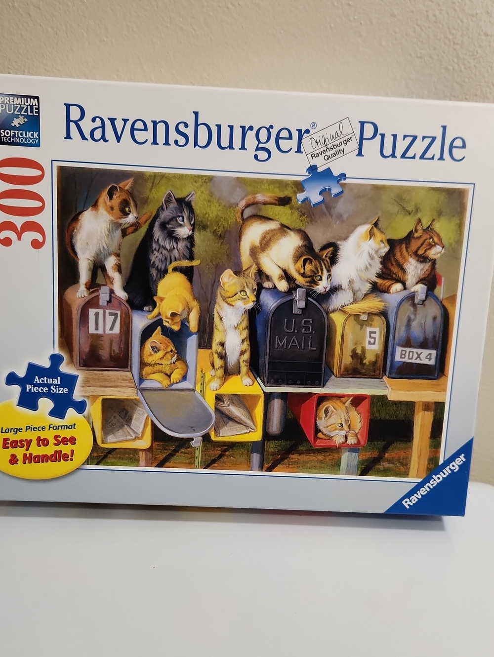2/$20 Ravensburger Puzzles 300 Pc LARGE FORMAT Mischief Makers Cats Got Mail - Picture 3 of 10